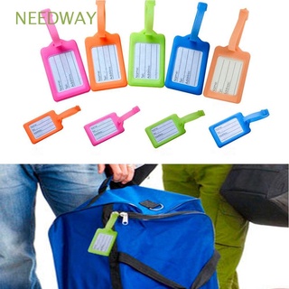 Needway mochila tarjeta de equipaje segura etiqueta equipaje titular de viaje moda plástico nombre contacto maleta/Multicolor