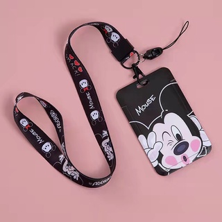 Disney Mickey Minnie Hello Kitty-Tarjetero Y Cordón (2)