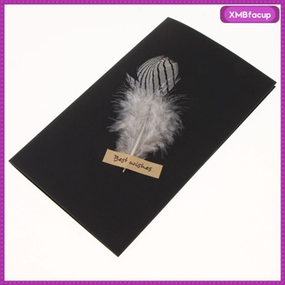 Handmade Black Cardstock Blank Note DIY Greeting Invitation Cards,Pack of 10