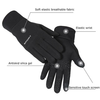 Guantes térmicos deportivos de invierno impermeables antideslizantes para jugador negro guantes de campo deportivo/guantes de fútbol para ciclismo (3)