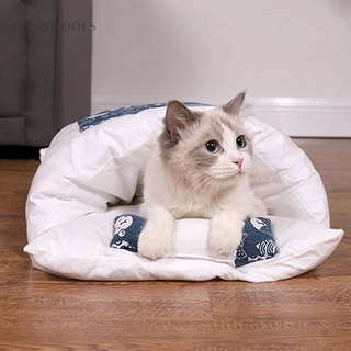 Herramienta extraíble gato perros cama invierno cálido gatito casa gatos saco de dormir perrera [Alo] (4)