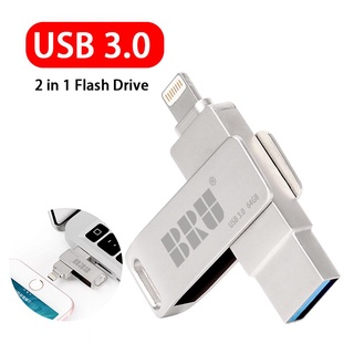 usb stick usb flash drive para iphone ipad pendrive 3.0 64gb usb 32gb 128gb 2 en 1 pen drive para ios dispositivos de almacenamiento externo