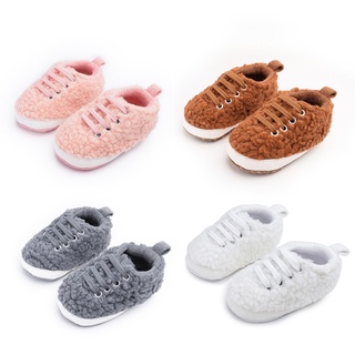 Walkers Casual Bebé Recién Nacido Primeros Pasos Cálido Prewalker Cordones Zapatos Deportivos (1)