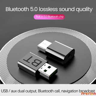 feerlon Bluetooth-compatible receiver USB Bluetooth-compatible audio receiver dual output audio adapter aux car Bluetooth-compatible receiver feerlon