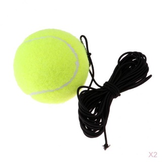 Pack of 2 Tennis Training Practice Ball on String Rope Trainer Replacement