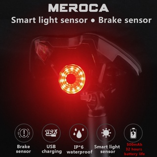 MEROCA WR15 Luces Traseras De Bicicleta Inteligente sensor De Freno usb De Carretera MTB Recargable SOLITUDE