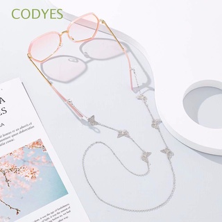 CODYES Simple protection Chains Elegant Spectacle Cord Women Glasses Chains Anti-lost Love Heart Eyewear Holder Fashion Neck Strap Rope Hollow Butterfly protection Lanyard