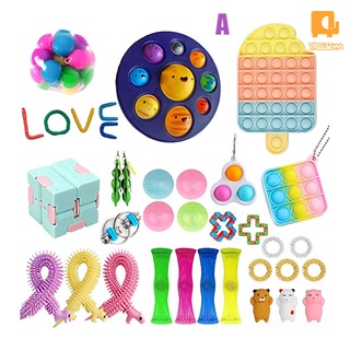 big fidget pack sensorial fidget juguete conjunto pop burbuja alivio del estrés juguetes pop tubos de ansiedad para niños adultos (4)
