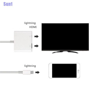 Sun1> Lightning Digital Av adaptador 8Pin Lightning a Hdmi Cable para Iphone 8 7 X Ipad (2)