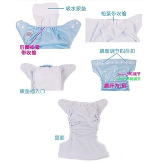 Reutilizable 3 capas bebé cuadrado pañal cubierta forros insertos
