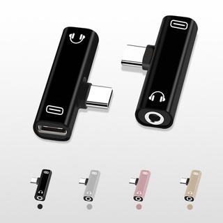 Adaptador de Audio 2 en 1 tipo C a mm Jack auriculares convertidor de carga USB Type-C para teléfonos tipo C