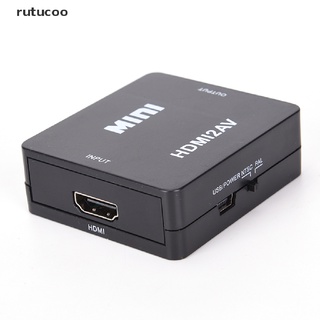 Rutucoo HDMI A RCA AV/CVBS Adaptador HD 1080P Mini HDMI2AV Convertidor De Vídeo CL