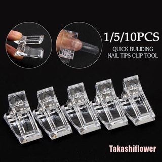 Takashiflower puntas de uñas Clip transparente dedo de construcción de Gel de extensión de uñas arte manicura herramienta