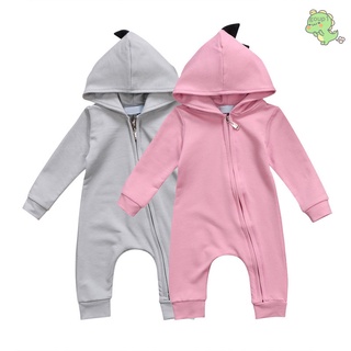 Cartoon Dinosaur Baby Hooded Romper Newborn Clothing Cotton Long Sleeve Jumpsuit Boys Girls Outerwear Gift