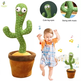 Dancing Cactus peluche eléctrico cantando 120 canciones bailando y torciendo Cactus luminoso grabación aprendizaje a hablar torciendo juguete de peluche divertido juguetes educativos para niños