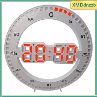 Reloj De Pared Digital Redondo Reloj LED 3D Reloj Despertador Reloj De Pared De Escritorio Decoracin Para El Hogar