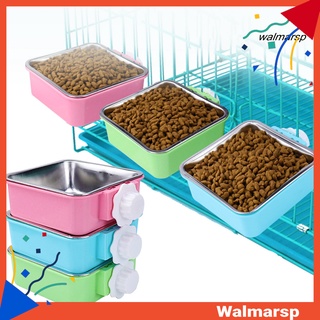 [wmp] antideslizante perro gato colgante comida tazón jaula fija agua potable alimentador de mascotas suministros