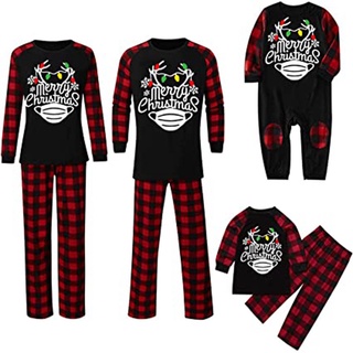 2020 navidad familia coincidencia pijamas conjuntos de cuadros ropa de dormir Loungewear