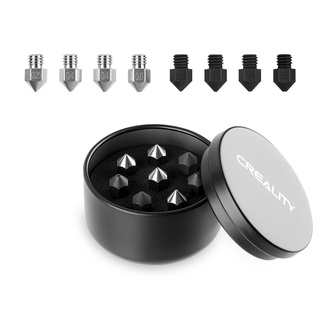 Creality 8pcs 3D Printing Nozzle Kit 0.25mm 0.4mm 0.6mm Extruder Nozzle Print Head with Storage Box Compatible with CR-10 Ender-3 Ender-5 Series 3D Printer