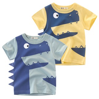 3d dinosaurio impreso caliente verano niños niñas tops camisas de manga corta moda niños algodón camiseta ropa 1-10y