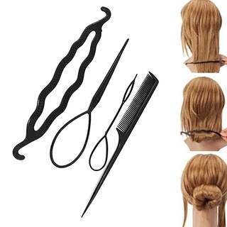 yoyo mujeres 4pcs twist peinado clip stick bun maker trenza herramienta accesorios para el cabello