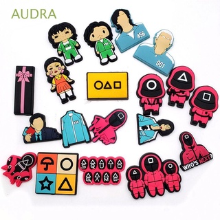 AUDRA Cute Shoe Accessories Personality Shoe Charms Hole shoe Decoration Children's Gifts Squid Game Boys Cartoon Design Doll Girls Korean Shoe Buckle