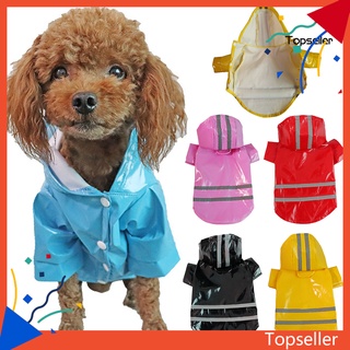 topseller perro reflectante impermeable impermeable teddy cachorro con capucha chaqueta abrigo ropa para mascotas