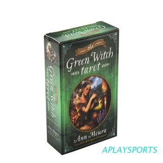 APLAYSPORTS 78pcs The Green Witch Tarot Cards Deck Witchcraft Series (8) Family Party Juego De Mesa Oracle Play Card