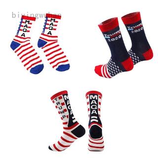 biyingwuhan president donald trump 2020 calcetines de algodón maga usa calcetines bandera americana