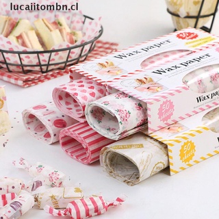 YANG 50Pcs Wax Paper Grease Food Wrapping Paper For Bread Sandwich Oilpaper Baking .