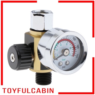 [TOYFULCABIN] Mini pistola de pintura en aerosol regulador de presión de aire medidor de aceite filtro de agua trampa
