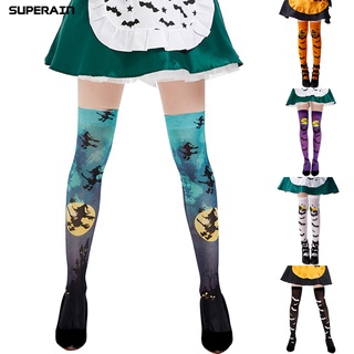 Medias De muslo De Halloween con estampado Over-Knee largos elásticos largos/disfraces De Halloween