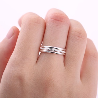 999 anillo de plata pura plata esterlina femenina Sansheng III dedo índice anillo de dedo meñique ins tendencia fría personalidad de la moda coreana