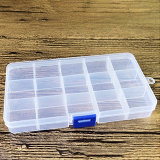 yoyo contenedor de almacenamiento transparente durable plástico uñas arte consejos caso para pendientes