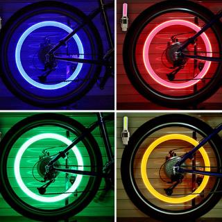 2 Piezas De Luz LED Para Bicicleta , Válvula De Neumático , De Flash , De Montaña Carretera , Rueda De Neón , Cubierta De La Lámpara De Neumáticos