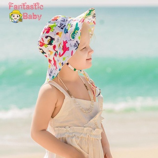 Ventilador ajustable bebé pescador sombrero lindo impresión suave transpirable verano sol gorras