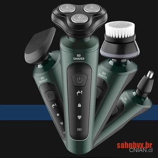 SahnBvx afeitadoras eléctricas máquina de afeitar 4 en 1 barba maquinillas de afeitar 4D 3 cuchillas nariz pelo