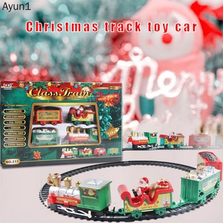 Juego De tren eléctrico De navidad/juguete con bandas/Papai Noel/coche/ locomotora/Educativo (7)