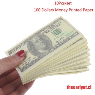 (yut*HOT) 10Pcs 100 dólares papel impreso servilletas gruesas 3 capas papel de pañuelos de bolsillo