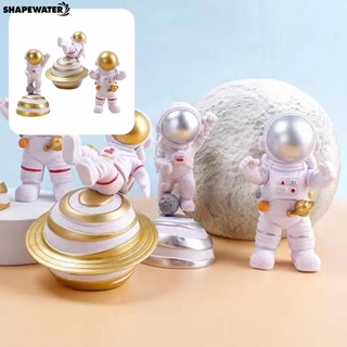 Shapewater Anti-fade miniatura adorno astronauta modelo de juguete decoración accesorios para decoración de escritorio