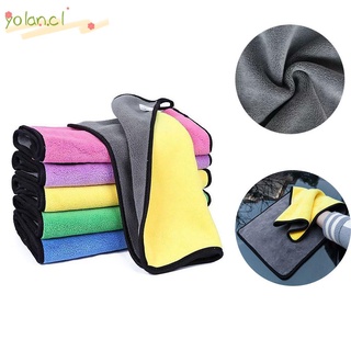 YOLAN Double Side Cleaning Drying Cloth Car Care Cloth Wiping Rags Car Wash Towel Coral Fleece Seat Cleaner Super Absorbent 30X30CM Microfiber/Multicolor