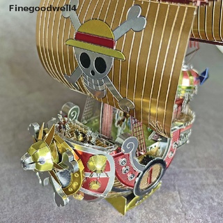 Finegoodwell4 3D Metal Rompecabezas Pirata Barco Corte Láser Colorido Modelo DIY Regalo De Juguete Brillante