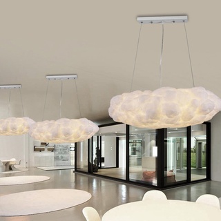 Nubes flotantes lámparas de araña románticas colgantes luces LED nubes luminarias