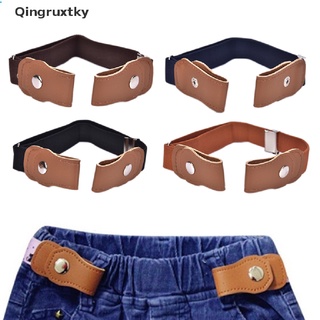 [qingruxtky] Boys Girls Buckle Free Stretch Belt Jeans Waistband Waist Belt Adjustable Kids [HOT]