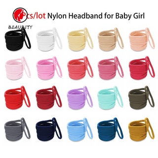 Beaub 10 unids/lote suave 10 unids/lote elástico niñas lazos de pelo delgado niños Headwear diadema para bebé Nylon diadema