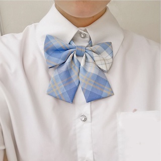 💍Melodg💍 Mujer cuello arco cuadros JK japonés pajarita arco accesorios uniforme escolar encantador para las mujeres estilo marinero (3)