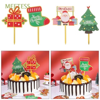 meetess impresión 3d feliz navidad diy acrílico decoración de tartas decoración de navidad adorno árbol regalos casa fiesta suministros pastel top muñeco de nieve