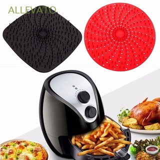ALLEVATO Square Baking Mat Reusable Cooking Tool Air Fryer Liner Fit all Airfryer Silicone Round Replacement Non-Stick Air fryer accessories (1)