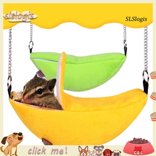 sxx_banana barco luna mascota hámster pájaros columpio hamaca caliente colgante cama nidos jaula