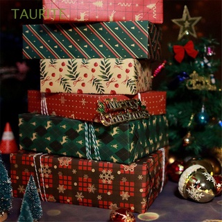 TAURITE Wedding Kraft Paper Durable Present Box Packing Wrapping Paper Snow Elk Party Decoration Origami Paper Xmas Merry Christmas Gift Wrap